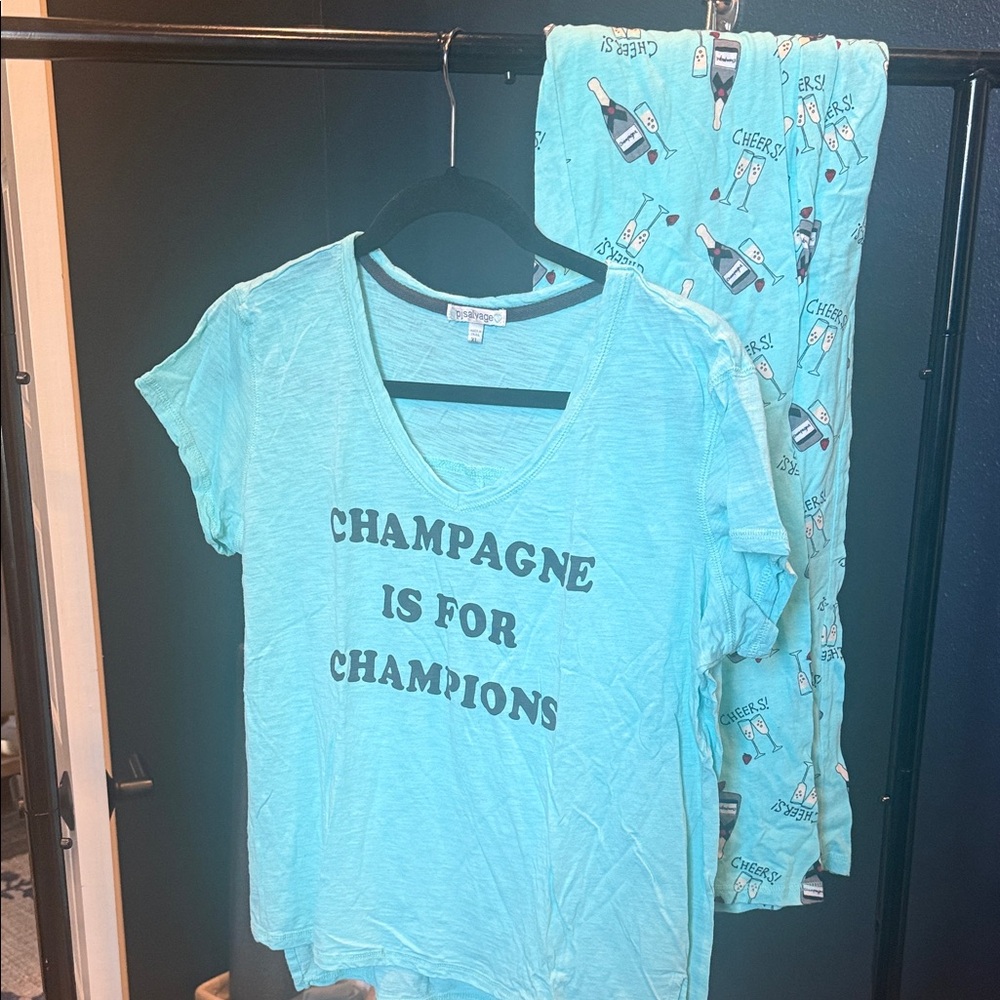 PJ Salvage NWOT XL Champagne Cheers Pajama Set